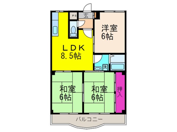 ヴィラクレ－ジュ１の物件間取画像